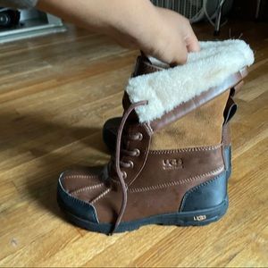 UGG® Kids' Butte II Waterproof and Leather Winter Boots (Youth)
